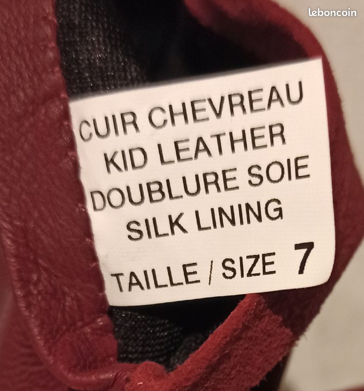 đ IdĂ©e Cadeau đ NEUFS Gants en cuir Georges Morand T7 - Etat irrĂ©prochable (image 4)