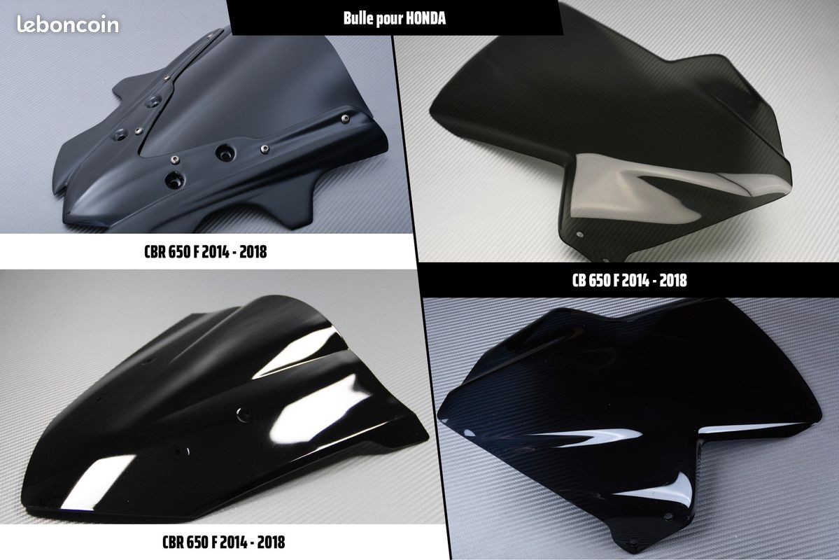 Bulle pour HONDA CB650R CBR 650R CB 650 F CBR 650F CB1000R HORNET 750 2014 2023 2017 2018 2019 2021 2024 (image 2)