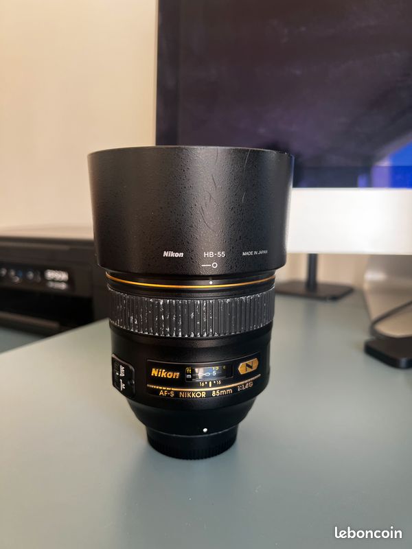 Objectif Nikon AF-S NIKKOR 85mm F/1.4G - Pour Monture Nikon F - État Comme Neuf (Occasion)