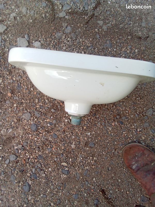 Petit lavabo vintage avec porte savon décoré (image 2)