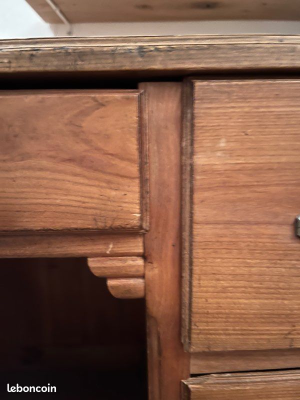 Bureau vintage bois massif (image 4)