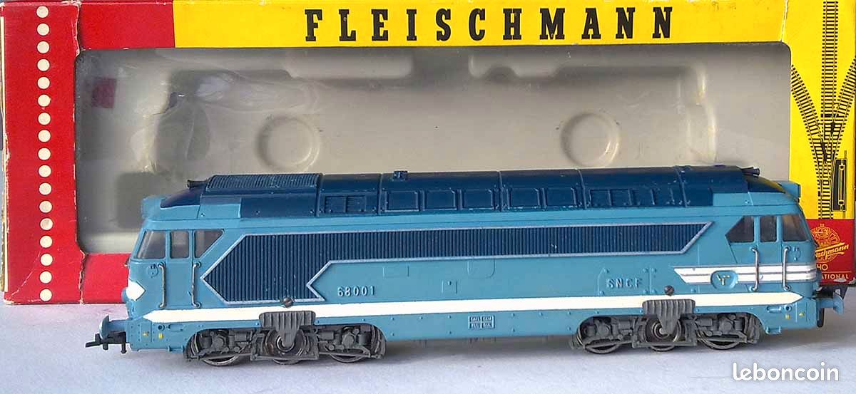 Locomotive Diesel Fleischmann 1386 – A1A A1A 68001 SNCF – Époque 4 – HO – Analogique