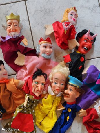 Lot marionnettes Théâtre de GUIGNOL vintage