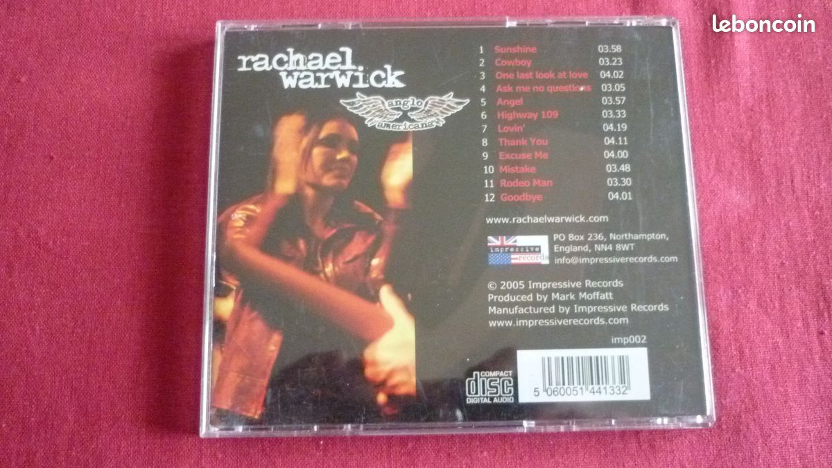 CD - Rachael WARWICK Anglo Américana 2005 (image 2)