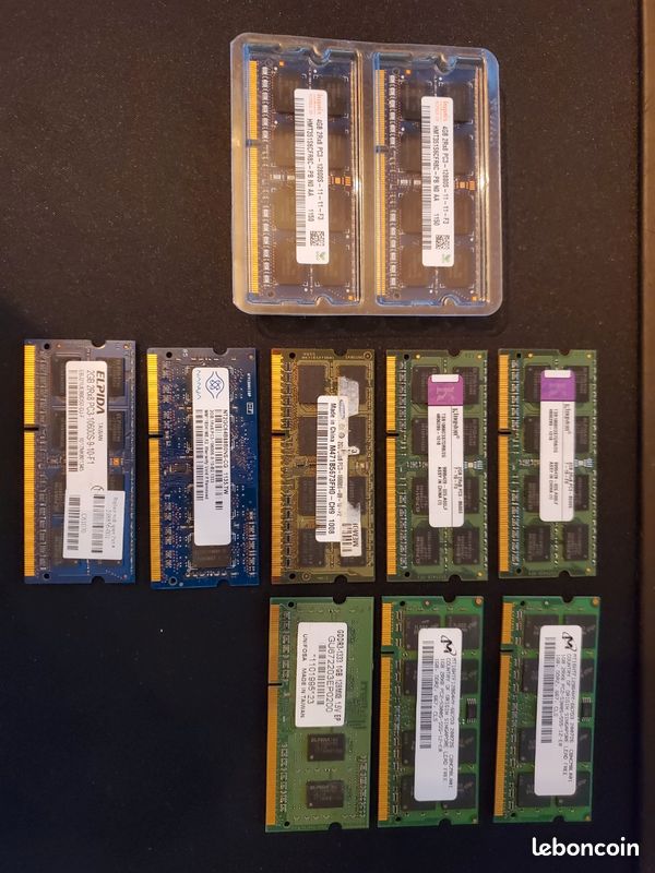 Barrette RAM 1Go DDR3 - Mémoire PC Occasion, Fonctionnelle, Marque RAM