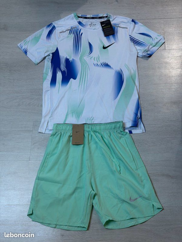 Ensemble Nike Running Vert Blanc Dri Fit (image 3)