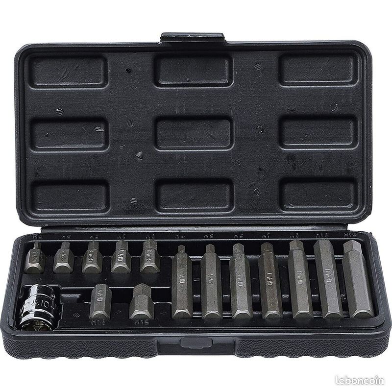 Ensemble de 14 Embouts Allen à Tête BTR, Adaptateur Carré 1/2", incluant des versions Courtes et Longues (image 1)