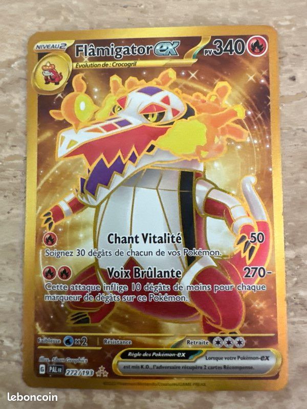 272 193 pokemon card Karte Ex Gold Skelokrok 272/193 Deutsch SHPNPokestore then your opponent switches their Active Pokemon with 1 of their Benched Pokemon Skeledirge EX 272/193 Paldea Evolved