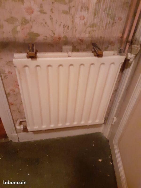 Petit radiateur fonte mural blanc (image 1)