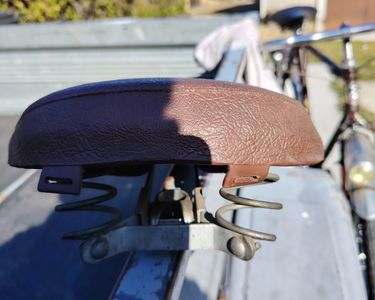 Selle de vélo vintage en cuir véritable pour vélo hollandais Marron
