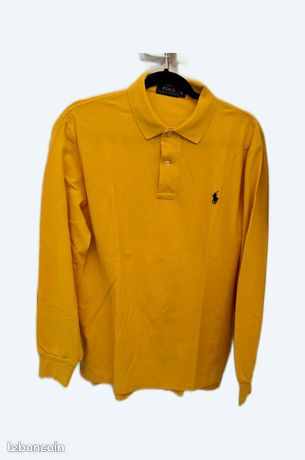 Long Sleeve Polo Ralph Lauren Bleu Et Jaune Polo Ralph Lauren