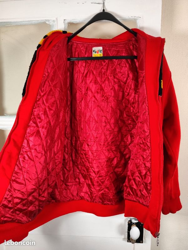 Pull / Sweat rouge - A BATHING APE Feat BABY MILO - taille XL (image 13)