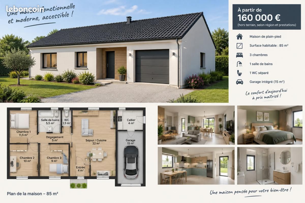 Maison 4 pièces 80 m² · à Nonancourt · 80 m² · 190 000 €