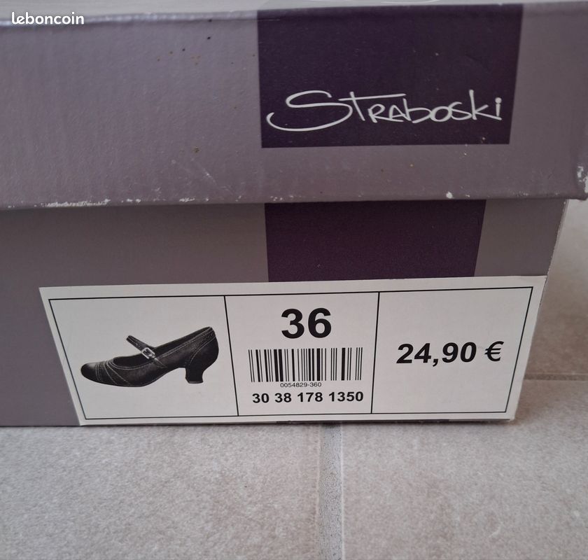 Chaussures Femme Dune Fin-peeptoe En Cuir Noir - Pointure 36, Occasion Avec Boîte D'origine