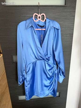 Robe Tunique Zara Grise Taille XL - Midi - Jamais Portée (Étiquettes Coupées)