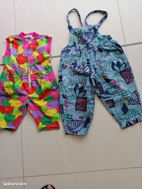 2 salopettes de 2 ans pour petites filles (image 1)