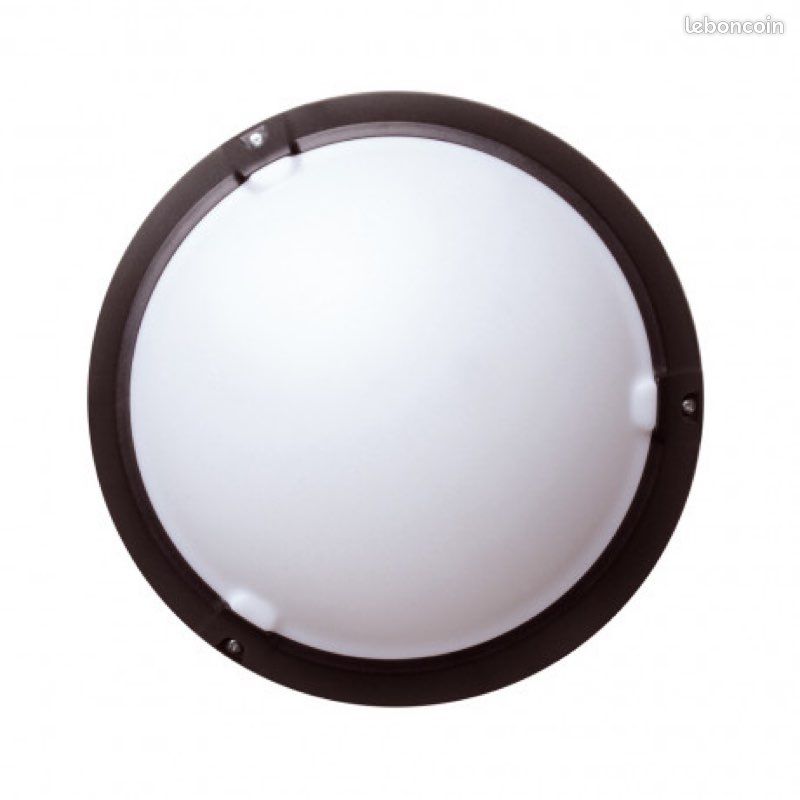 Hublot rond en plastique noir - 60W Maxi (image 1)