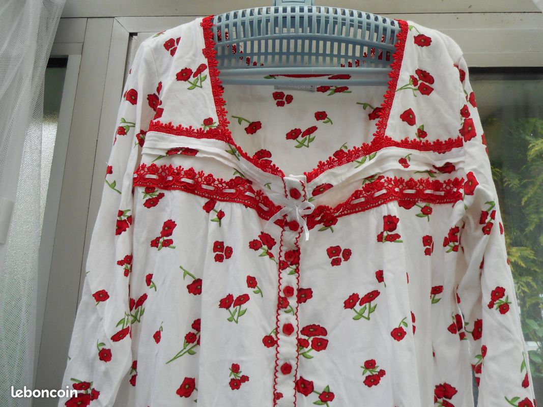 Chemise de nuit coquelicots (image 2)