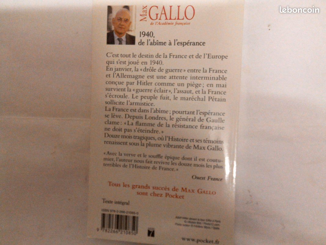 1940 de l' abîme à l'espérance ( Max Gallo) (image 1)