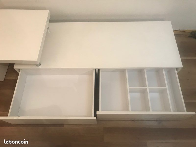 Meuble télé blanc laqué (image 2)