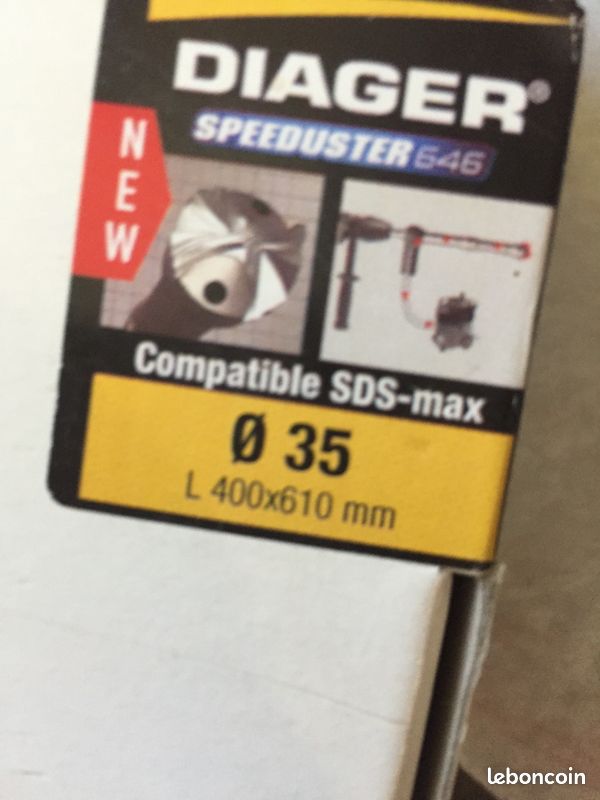 Foret aspiration speeduster 646 SDS MAX DIAGER diamètre 35 mm longueur 610 mm (image 2)