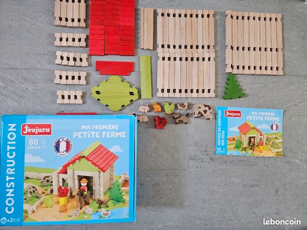 Jeu de construction en bois Ma première petite ferme Jeujura (image 1)