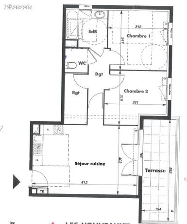 Appartement a louer -T3 - Chateau gombert 13013
