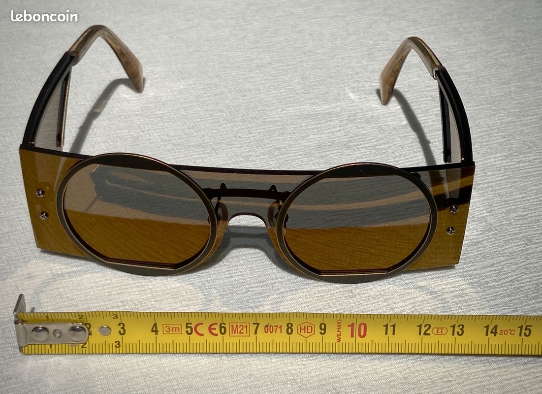 Yohji Yamamoto YY7020 Gold Flake – Lunettes de soleil unisexe – Édition limitée SS19 (2019) – Neuf complet avec certificats et accessoires (image 20)