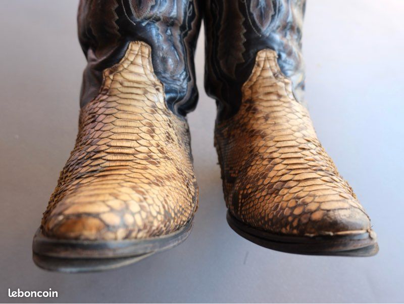 Python Santiag Serpent Bottes Python Femme CHIHUAHUA PYTHON NOIR