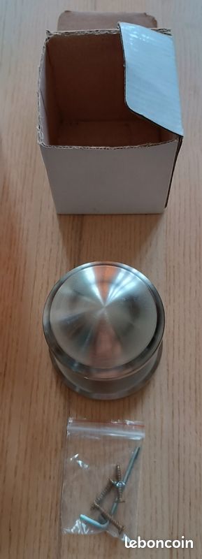 Boutons de porte Vachette 5251 fixes centre de porte – Nickel brossé (image 2)