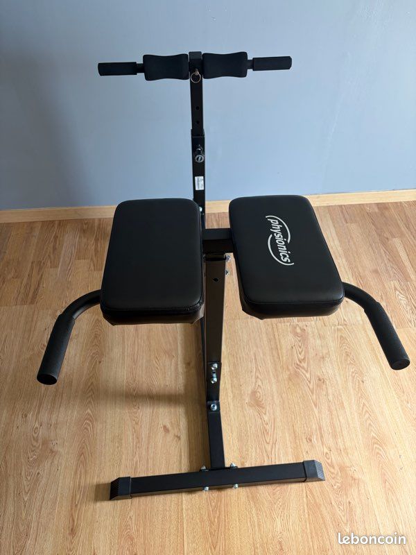 Banc d'extension de dossier de chaise romaine pour entraînement de force musculaire, équipement d'exercices abdominaux commerciaux avec coussin à hauteur réglable, pour bureau/salle d'étude/club Banc d'extension de dossier de chaise romaine pour entraînement de force musculaire, équipement d'exercices abdominaux commerciaux avec coussin à hauteur réglable, pour bureau/salle d'étude/club