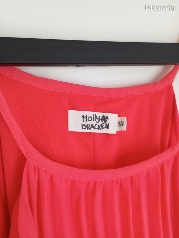 Robe plissée d'été, rose fuchsia - Molly Bracken – Taille 40 (image 3)