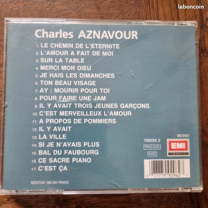 Charles Aznavour – Pour Faire Une Jam - CD (image 3)