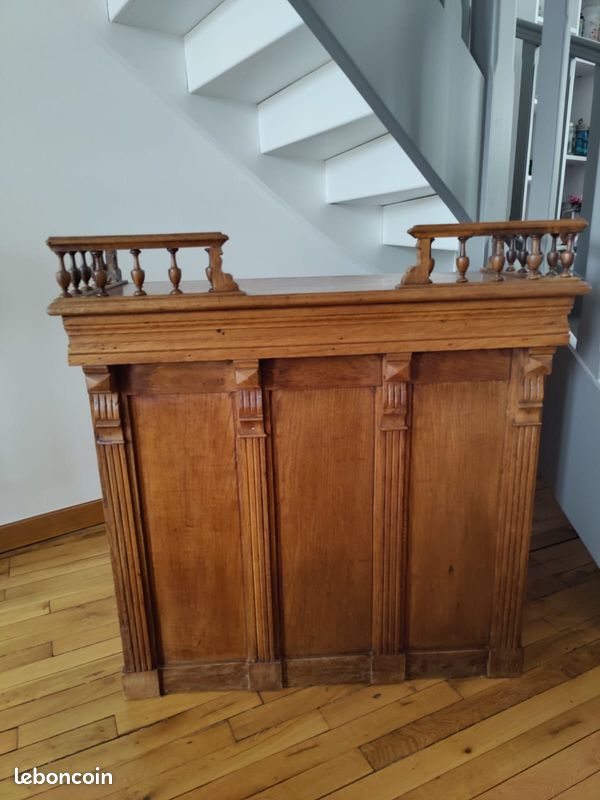 Authentique Caisse de Bistrot 1900 - Chêne massif (image 3)