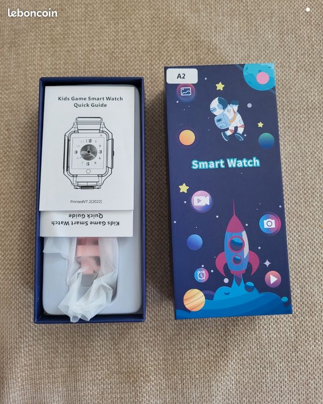 Montre connectée enfant A8 neuve – Jeux, caméra, rose (image 3)