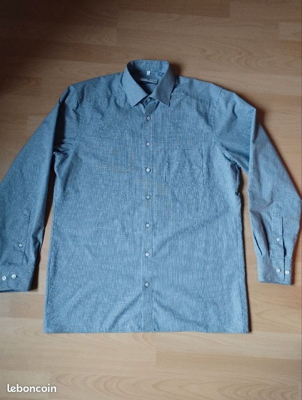 Chemise oxford royal class petits carreaux 40 regular Vêtements