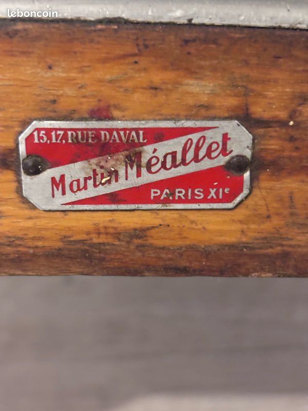 Table de bistrot bois zinc et formica (image 4)
