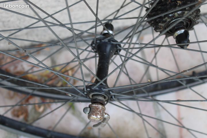 Paire De Roues Boyau Vintage – Maillard Normandy Helicomatic, Vélo Ancien France