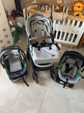 Poussette 3 en 1 Combinée Kinderkraft MOOV, Avec Siège auto MINK PRO I