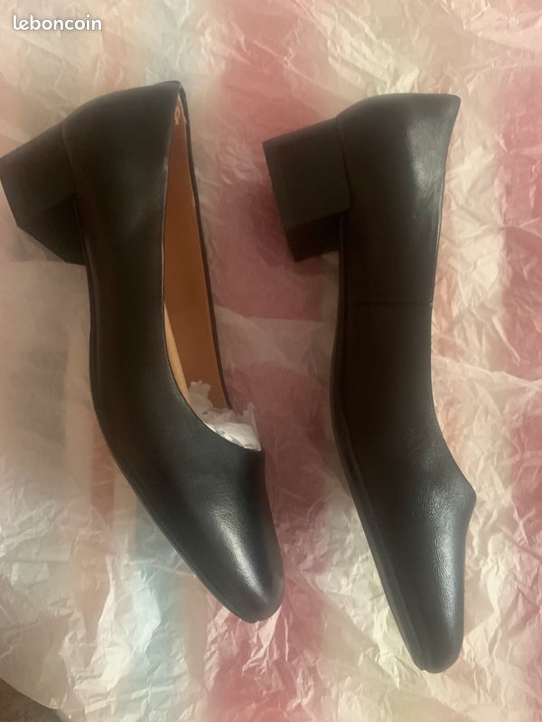 Escarpin cuir noir (image 5)
