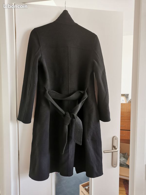 Manteau laine noir (image 2)
