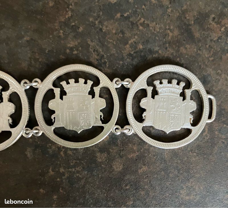 Bracelet En Argent Du XIXe Siècle - Occasion - Style Vintage Ancien