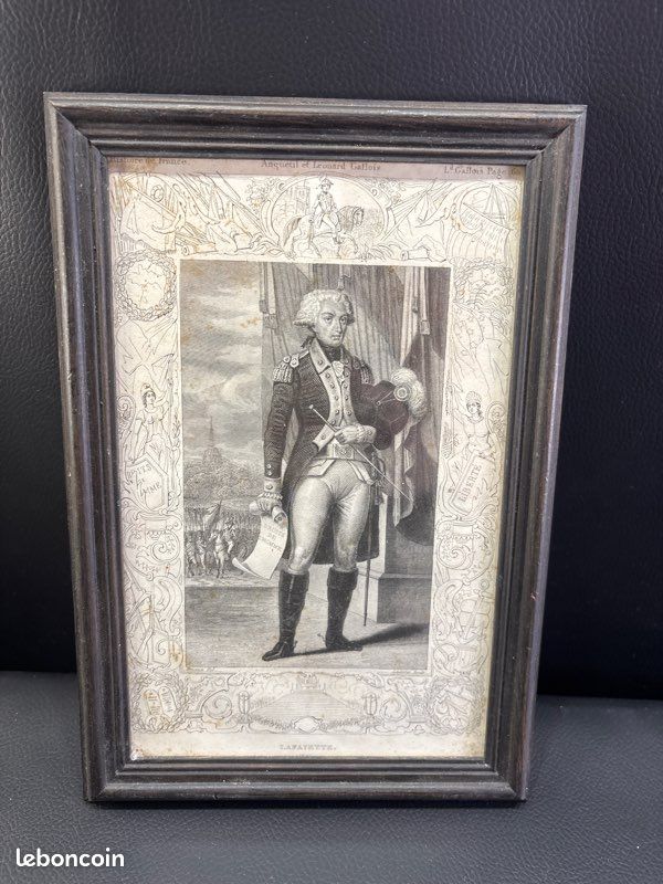 Gravure ancienne représentant « Lafayette » (image 1)