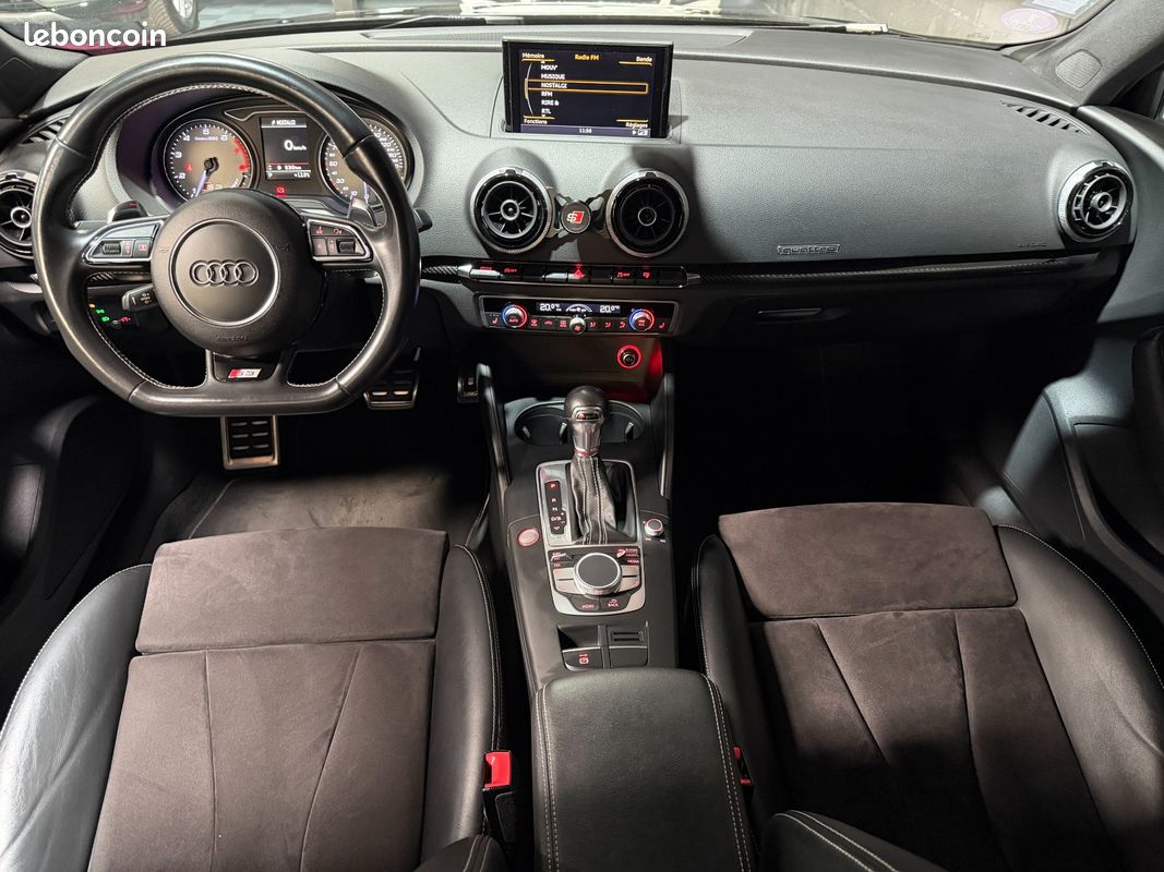 AUDI S3 SPORTBACK 2.0 TFSI 300ch Quattro S-Tronic 6 - NOIR PANTHERE / SUIVI COMPLET / PACK CARBONE (image 10)