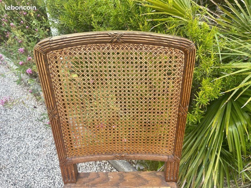 Chaise de bureau cannée (image 6)