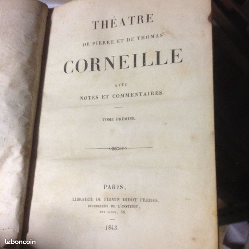 Ancien livre :CORNEILLE.1843 (image 1)