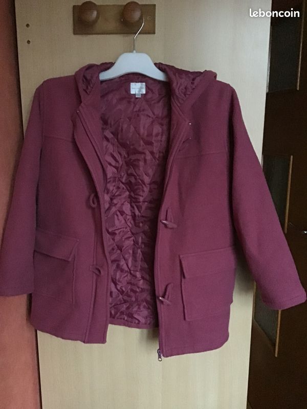Manteau dufflecoat mauve (image 6)