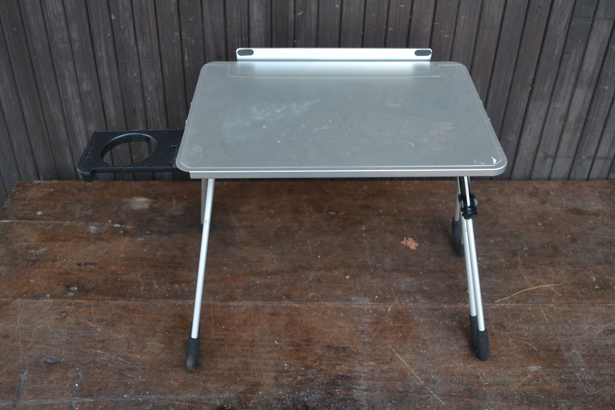 Tablette table plateau repas ordinateur pour lit, voiture camping car  fourgon aménagé en aluminium brossé - Équipement caravaning