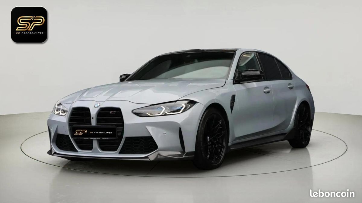 BMW M3 Competition 510 ch * Carbone Extérieur * Laserlight * Harman Kardon * HUD * Brooklyn Grey (image 1)