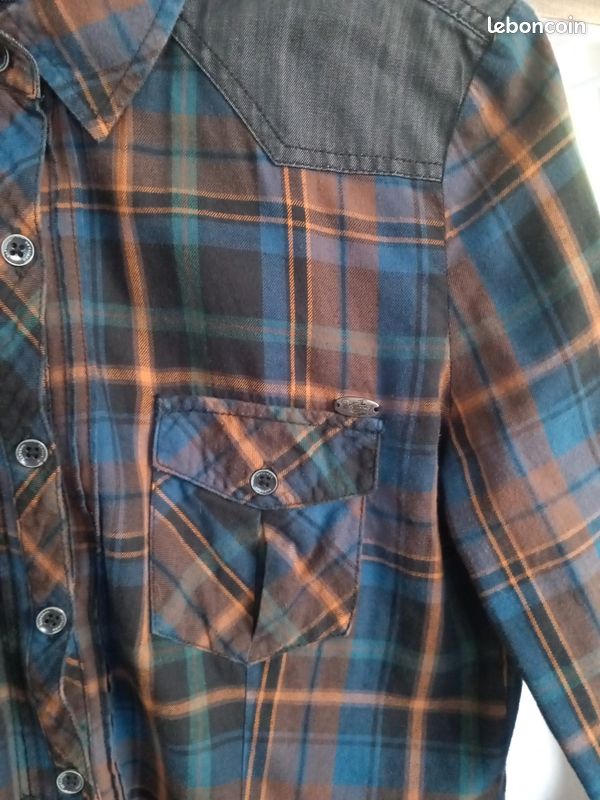 Chemise Marron Kaporal 5 - Taille S, Coton, Style Décontracté, Excellent état